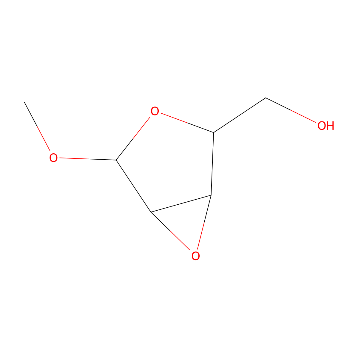 Methyl 2,3-anhydropentofuranoside molecular structure, CAS 4891-18-3