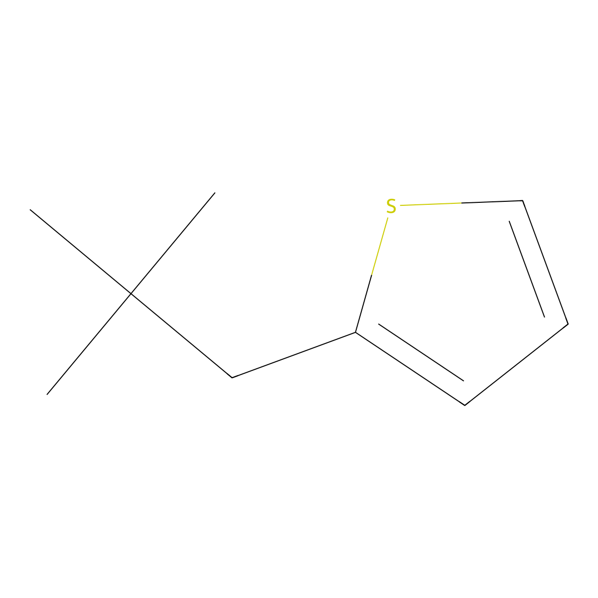 2-(2,2-Dimethylpropyl)thiophene molecular structure, CAS 4891-29-6