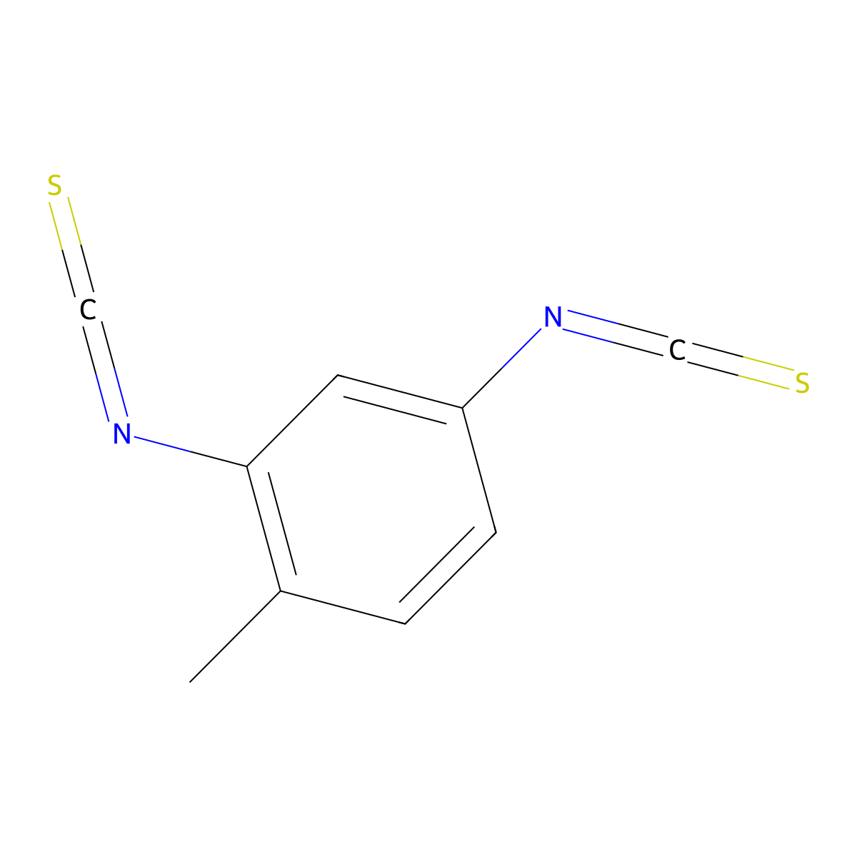 2,4-Tolylene diisothiocyanate molecular structure, CAS 4891-66-1