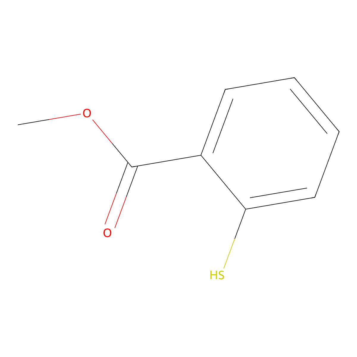 Benzoic acid, 2-mercapto-, methyl ester molecular structure, CAS 4892-02-8