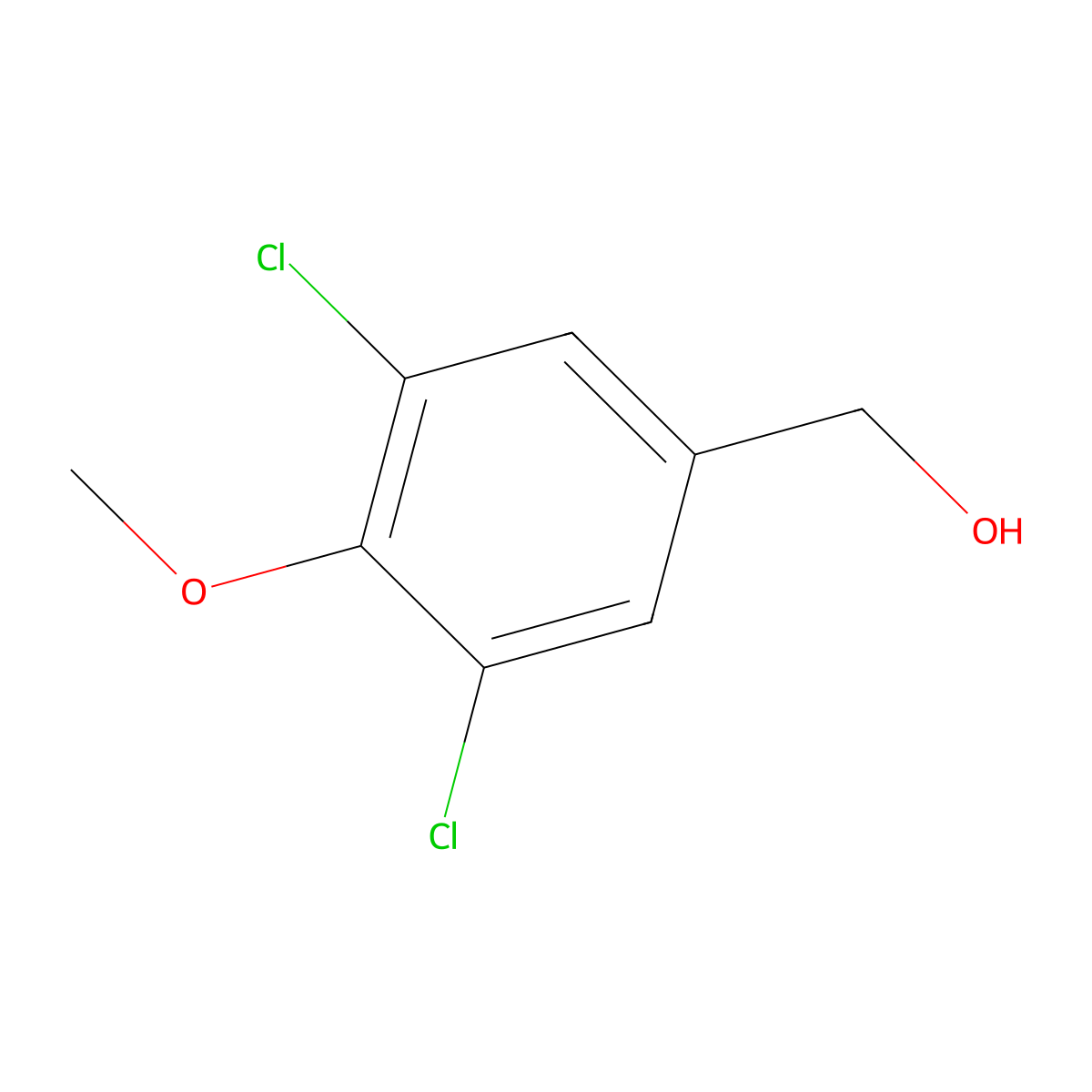 3,5-Dichloro-p-anisyl alcohol molecular structure, CAS 4892-23-3