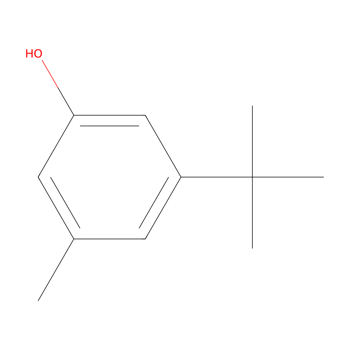 3-Tert-butyl-5-methylphenol molecular structure, CAS 4892-31-3