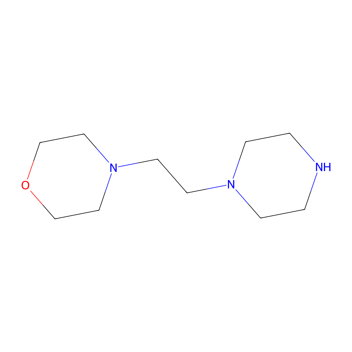 4-(2-Piperazin-1-yl-ethyl)-morpholine molecular structure, CAS 4892-89-1