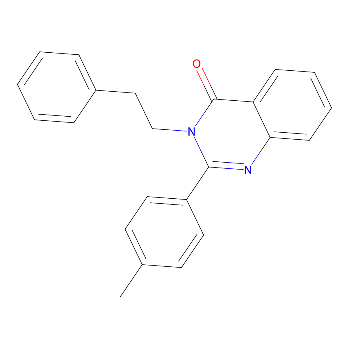 3-Phenethyl-2-p-tolyl-3H-quinazolin-4-one molecular structure, CAS 489397-58-2
