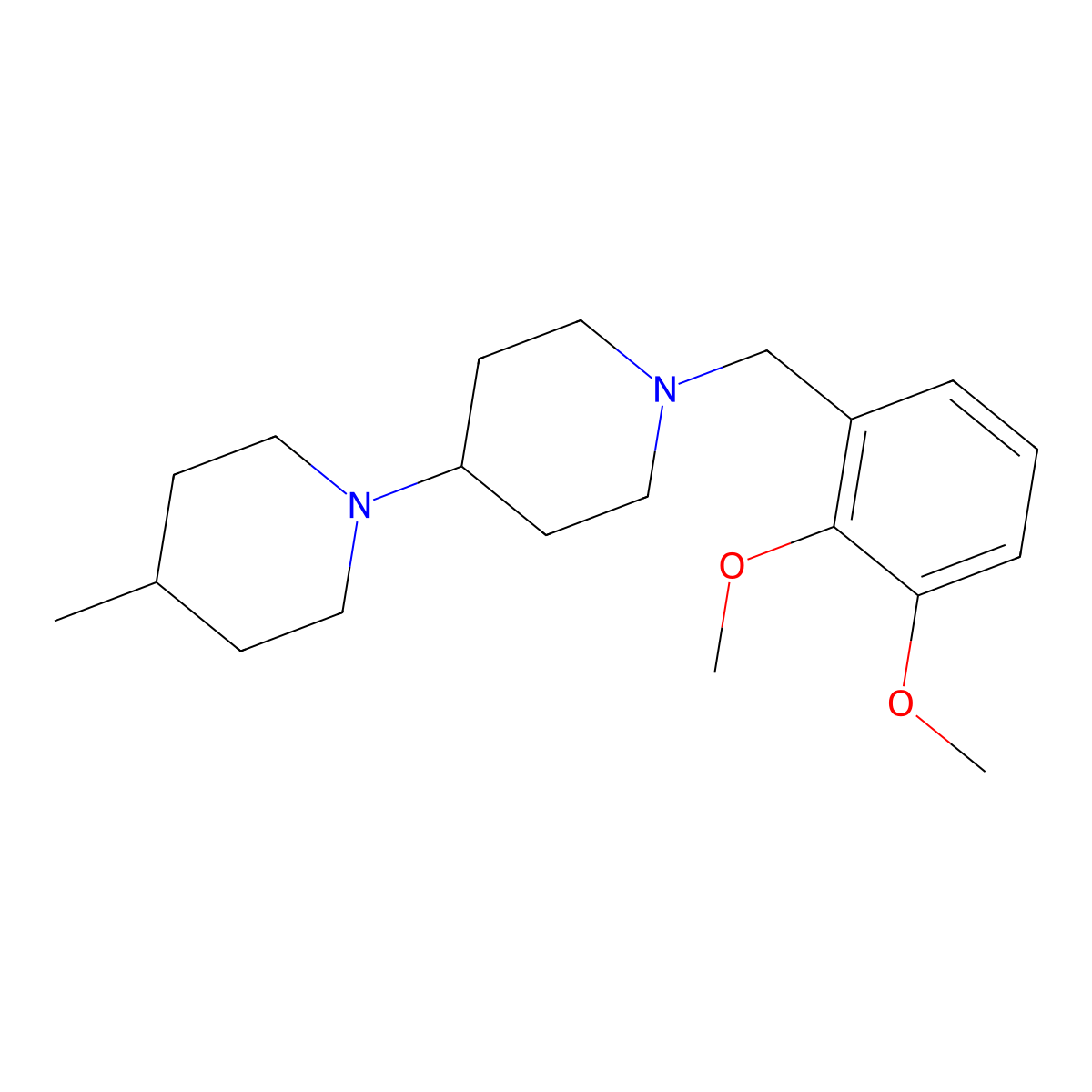 1-[(2,3-Dimethoxyphenyl)methyl]-4-(4-methylpiperidin-1-yl)piperidine molecular structure, CAS 489397-87-7