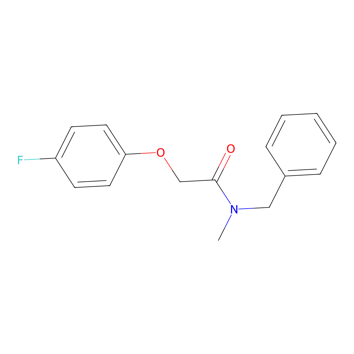 N-benzyl-2-(4-fluorophenoxy)-N-methylacetamide molecular structure, CAS 489398-81-4
