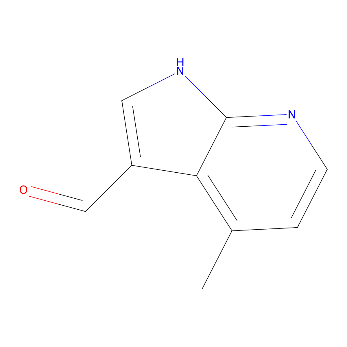 4-methyl-1H-pyrrolo[2,3-b]pyridine-3-carbaldehyde molecular structure, CAS 4894-34-2