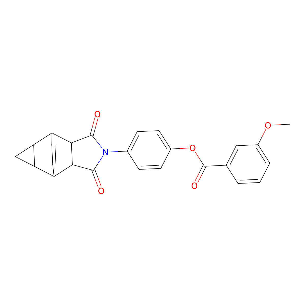 4-(1,3-dioxooctahydro-4,6-ethenocyclopropa[f]isoindol-2(1H)-yl)phenyl 3-methoxybenzoate molecular structure, CAS 489400-49-9