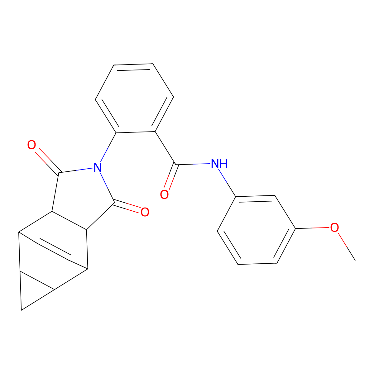 2-(1,3-dioxooctahydro-4,6-ethenocyclopropa[f]isoindol-2(1H)-yl)-N-(3-methoxyphenyl)benzamide molecular structure, CAS 489400-50-2