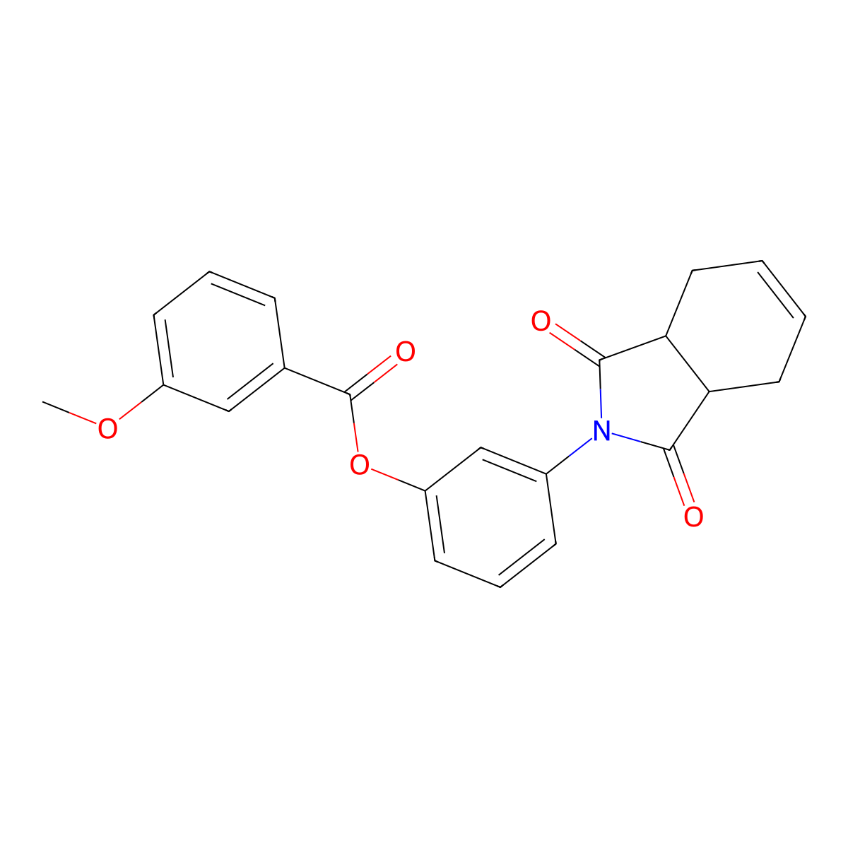 3-(1,3-dioxo-1,3,3a,4,7,7a-hexahydro-2H-isoindol-2-yl)phenyl 3-methoxybenzoate molecular structure, CAS 489401-71-0