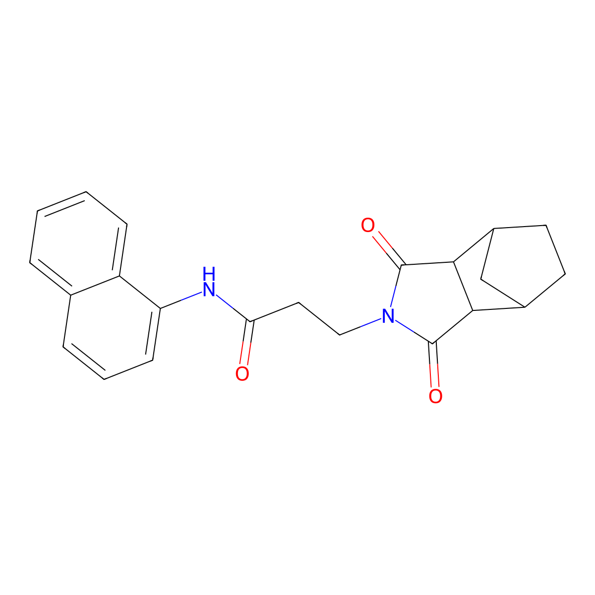 3-(1,3-dioxooctahydro-2H-4,7-methanoisoindol-2-yl)-N-(naphthalen-1-yl)propanamide molecular structure, CAS 489401-86-7