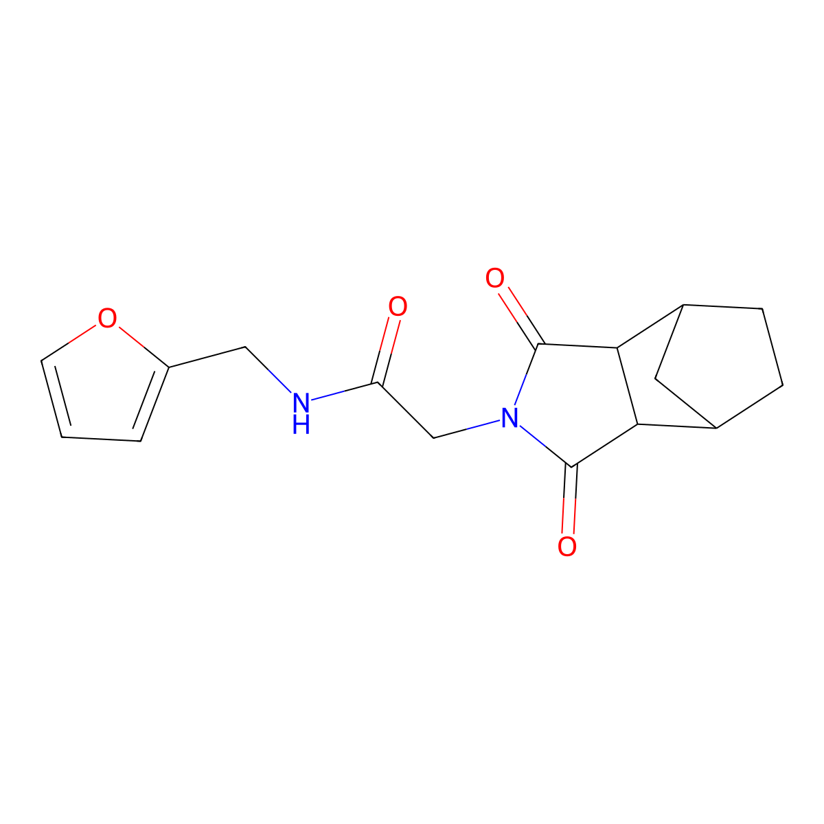 2-(1,3-dioxooctahydro-2H-4,7-methanoisoindol-2-yl)-N-(furan-2-ylmethyl)acetamide molecular structure, CAS 489401-92-5