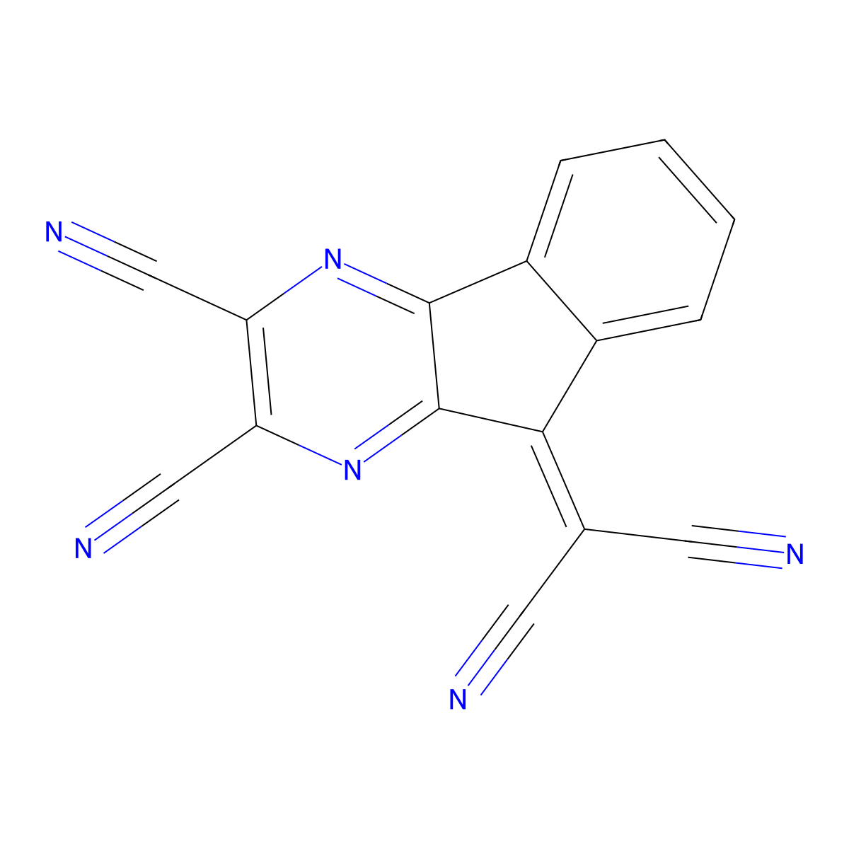 5-(Dicyanomethylene)indeno[2,3-b]pyrazine-2,3-dicarbonitrile molecular structure, CAS 489402-93-9