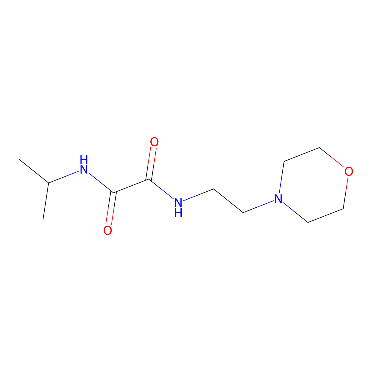 N-(2-morpholin-4-ylethyl)-N'-propan-2-yloxamide molecular structure, CAS 489403-22-7