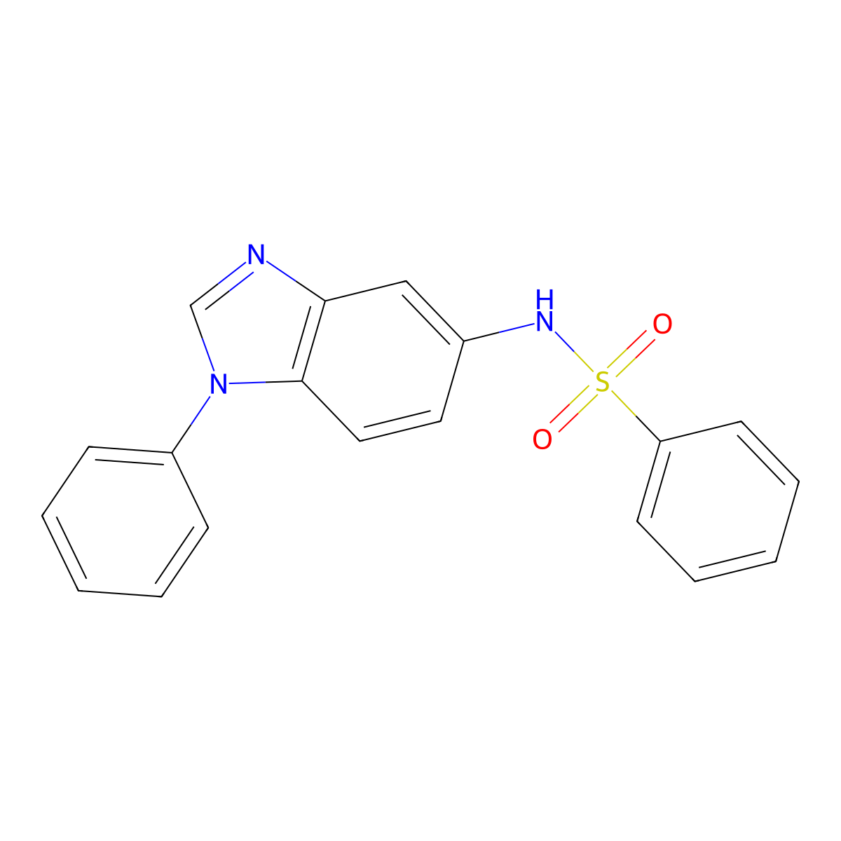 N-(1-phenyl-1H-benzimidazol-5-yl)benzenesulfonamide molecular structure, CAS 489405-69-8