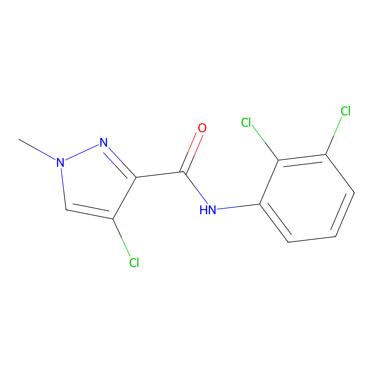 4-chloro-N-(2,3-dichlorophenyl)-1-methyl-1H-pyrazole-3-carboxamide molecular structure, CAS 489406-43-1