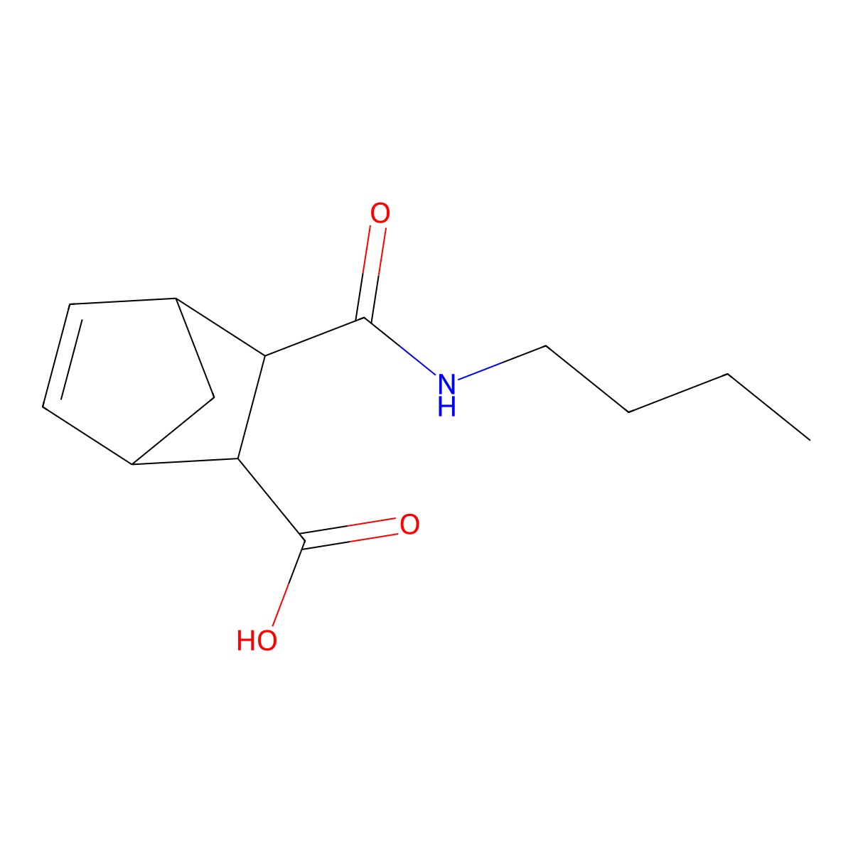 3-(Butylcarbamoyl)bicyclo[2.2.1]hept-5-ene-2-carboxylic acid molecular structure, CAS 489409-63-4