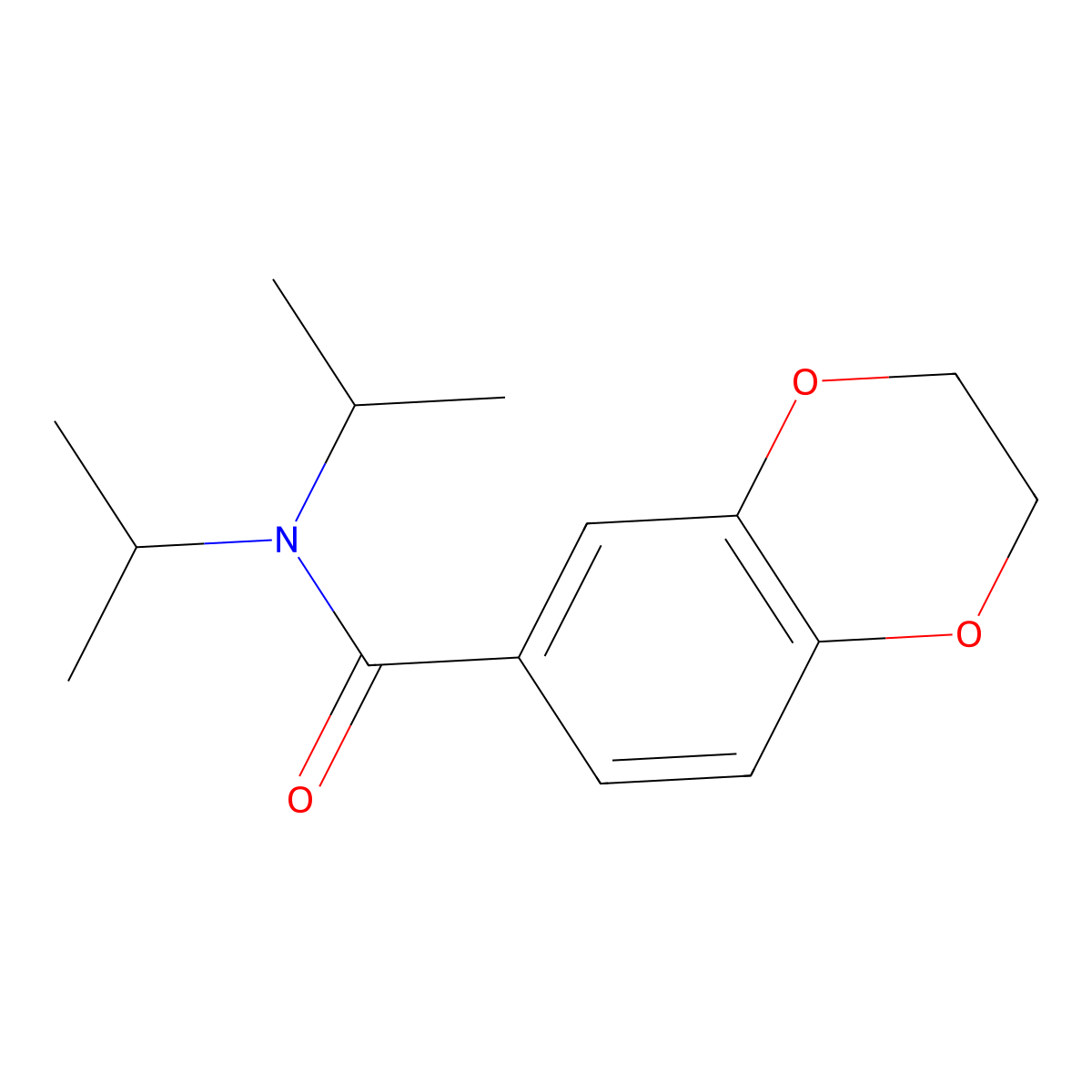 N,N-di(propan-2-yl)-2,3-dihydro-1,4-benzodioxine-6-carboxamide molecular structure, CAS 489410-78-8