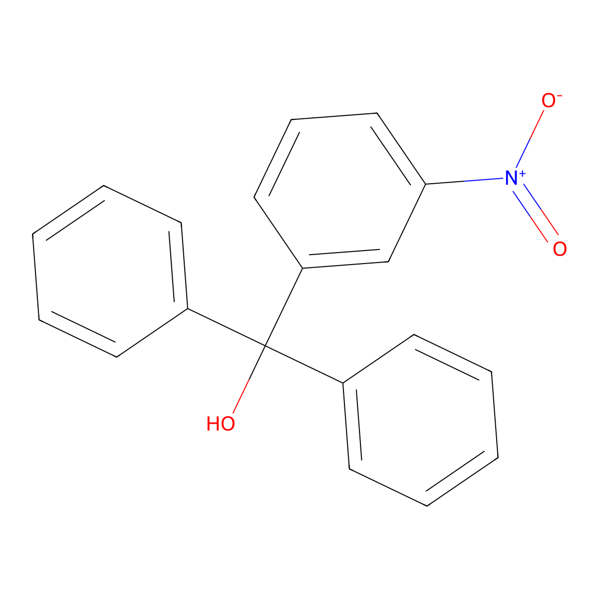 (3-Nitrophenyl)-diphenylmethanol molecular structure, CAS 489411-10-1