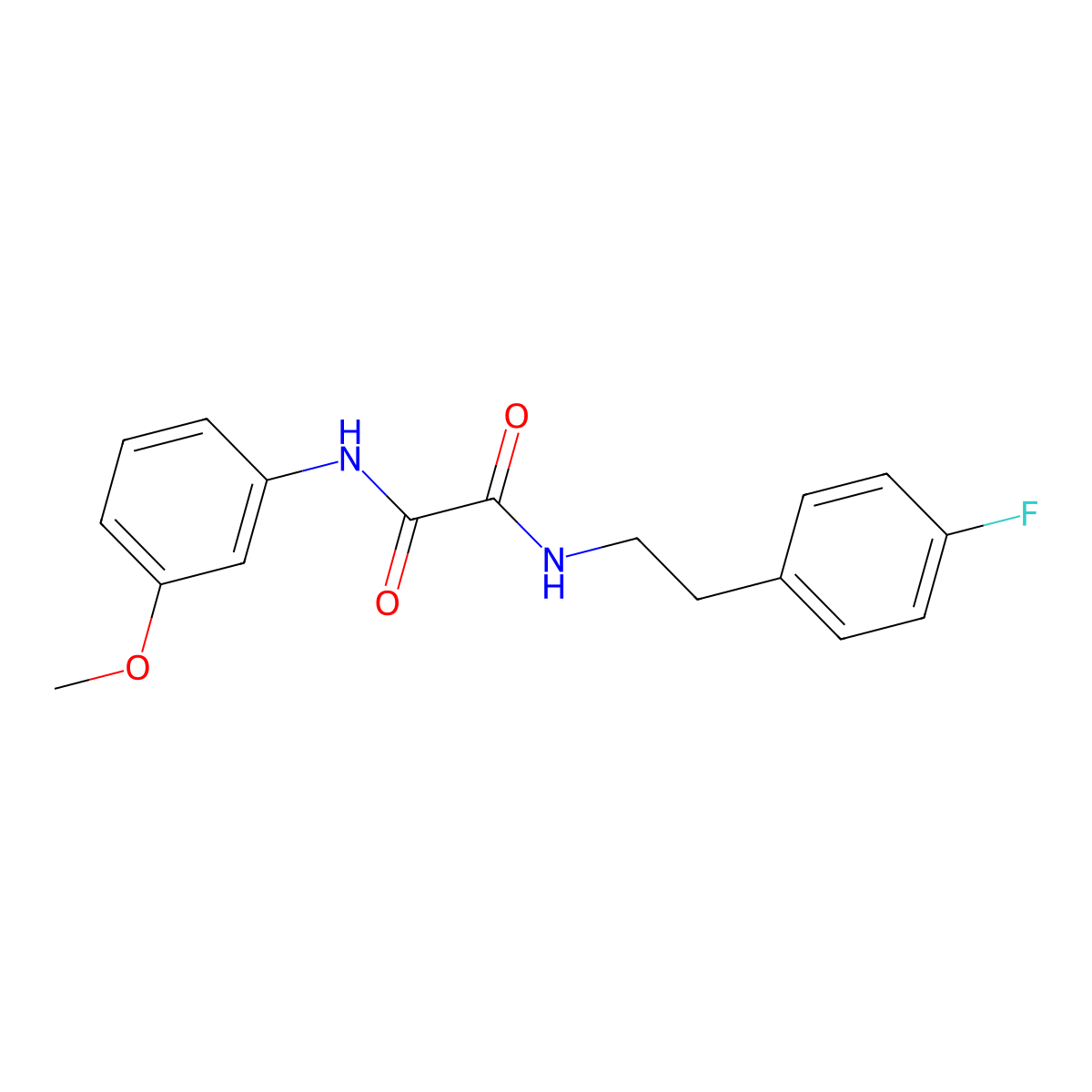 N-[2-(4-fluorophenyl)ethyl]-N'-(3-methoxyphenyl)oxamide molecular structure, CAS 489416-04-8
