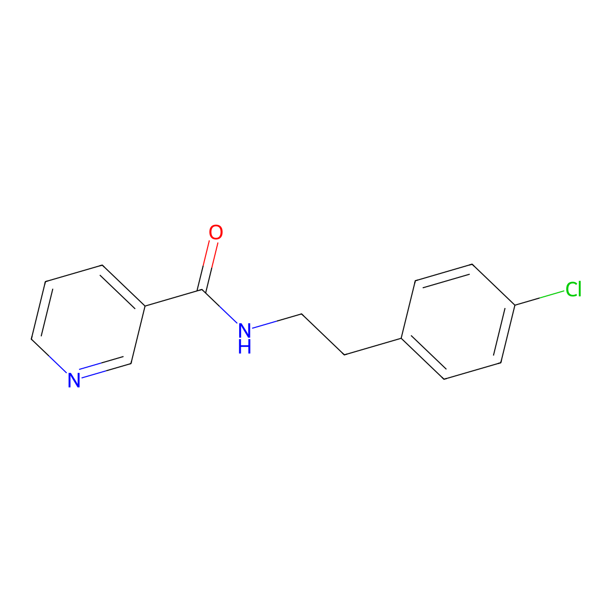 N-[2-(4-chlorophenyl)ethyl]pyridine-3-carboxamide molecular structure, CAS 489416-65-1