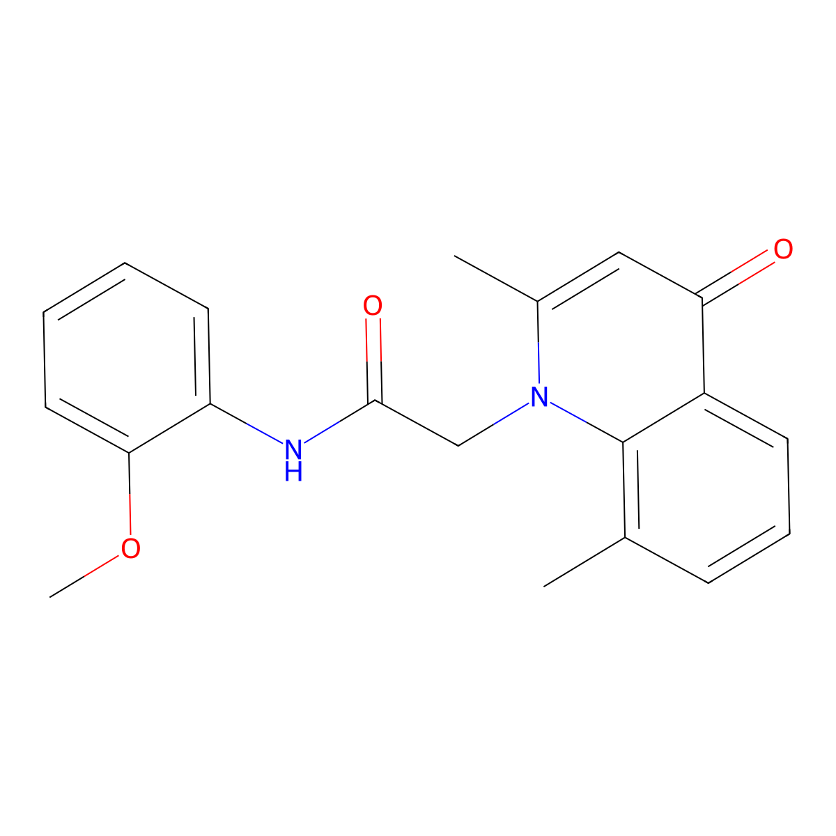 2-(2,8-dimethyl-4-oxoquinolin-1-yl)-N-(2-methoxyphenyl)acetamide molecular structure, CAS 489417-10-9