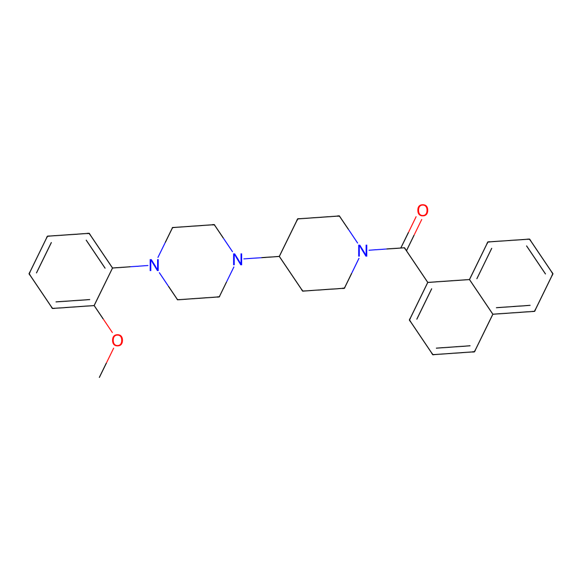 [4-[4-(2-Methoxyphenyl)piperazin-1-yl]piperidin-1-yl]-naphthalen-1-ylmethanone molecular structure, CAS 489422-33-5