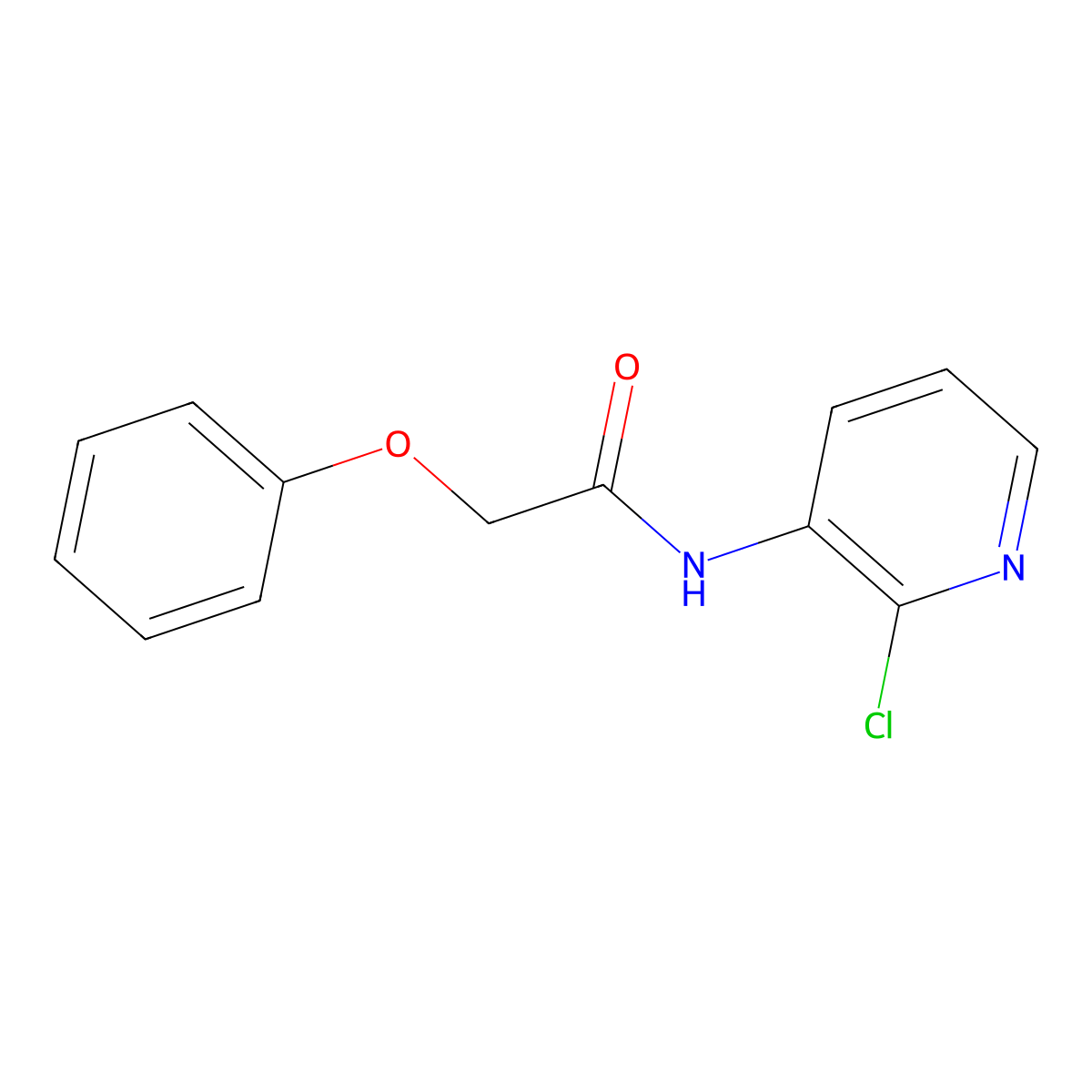 N-(2-chloropyridin-3-yl)-2-phenoxyacetamide molecular structure, CAS 489423-79-2