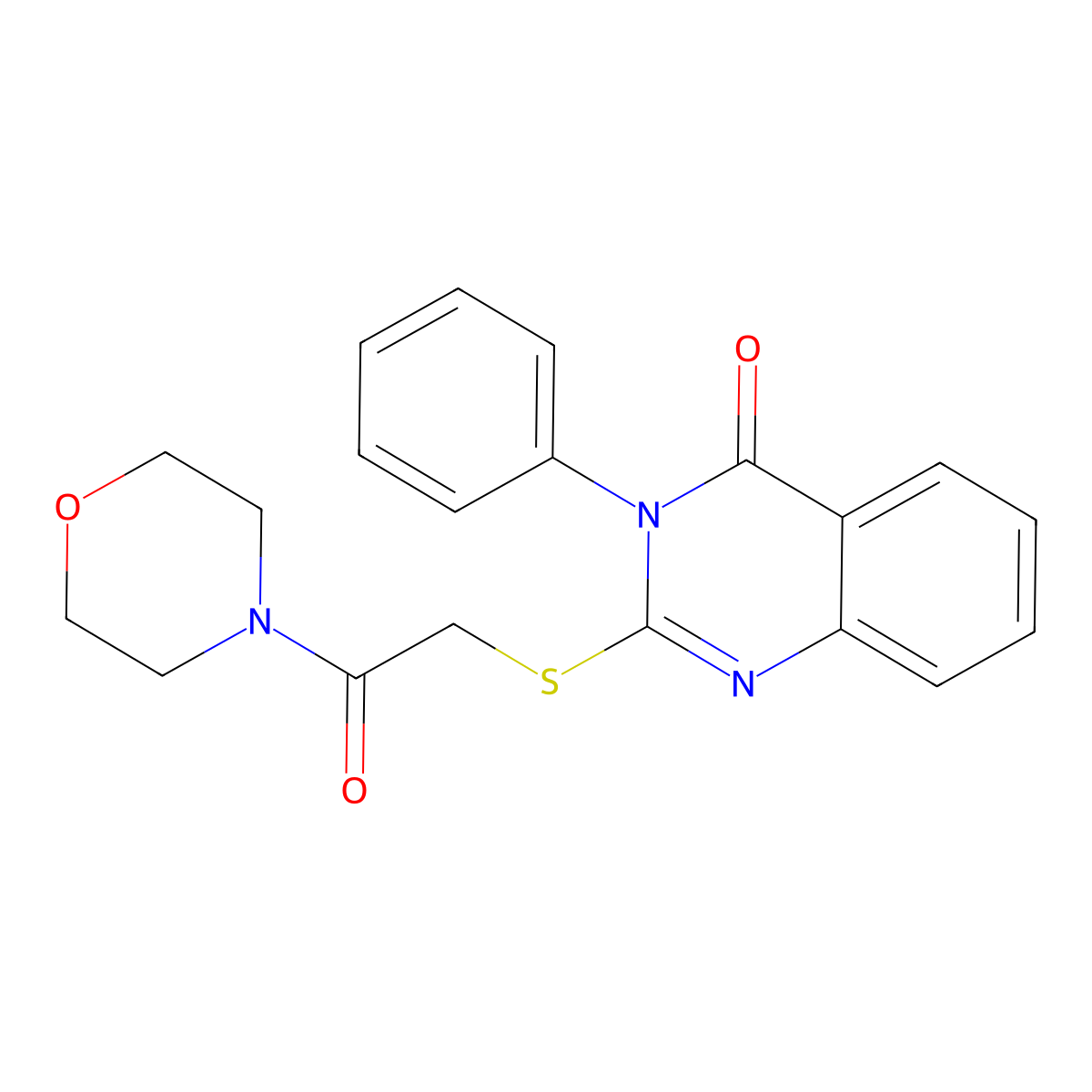 2-{[2-(morpholin-4-yl)-2-oxoethyl]sulfanyl}-3-phenylquinazolin-4(3H)-one molecular structure, CAS 489425-94-7