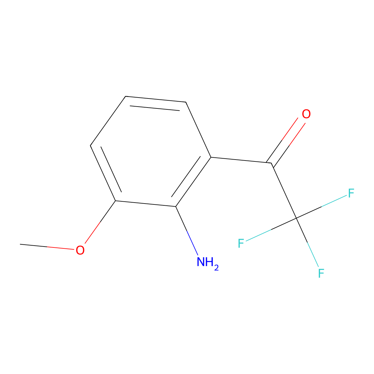 1-(2-Amino-3-methoxyphenyl)-2,2,2-trifluoroethan-1-one molecular structure, CAS 489429-72-3