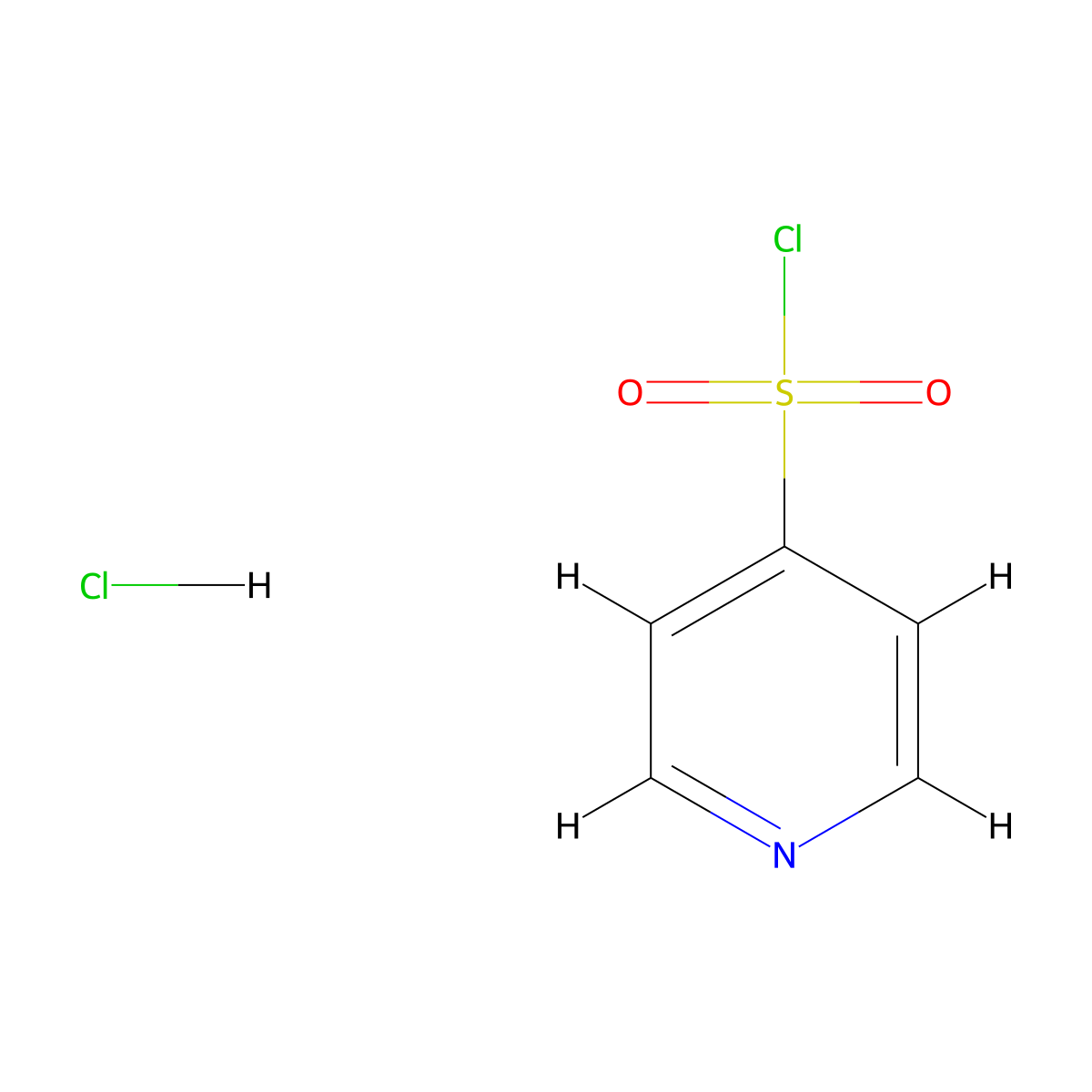 Pyridine-4-sulfonyl chloride hydrochloride molecular structure, CAS 489430-50-4