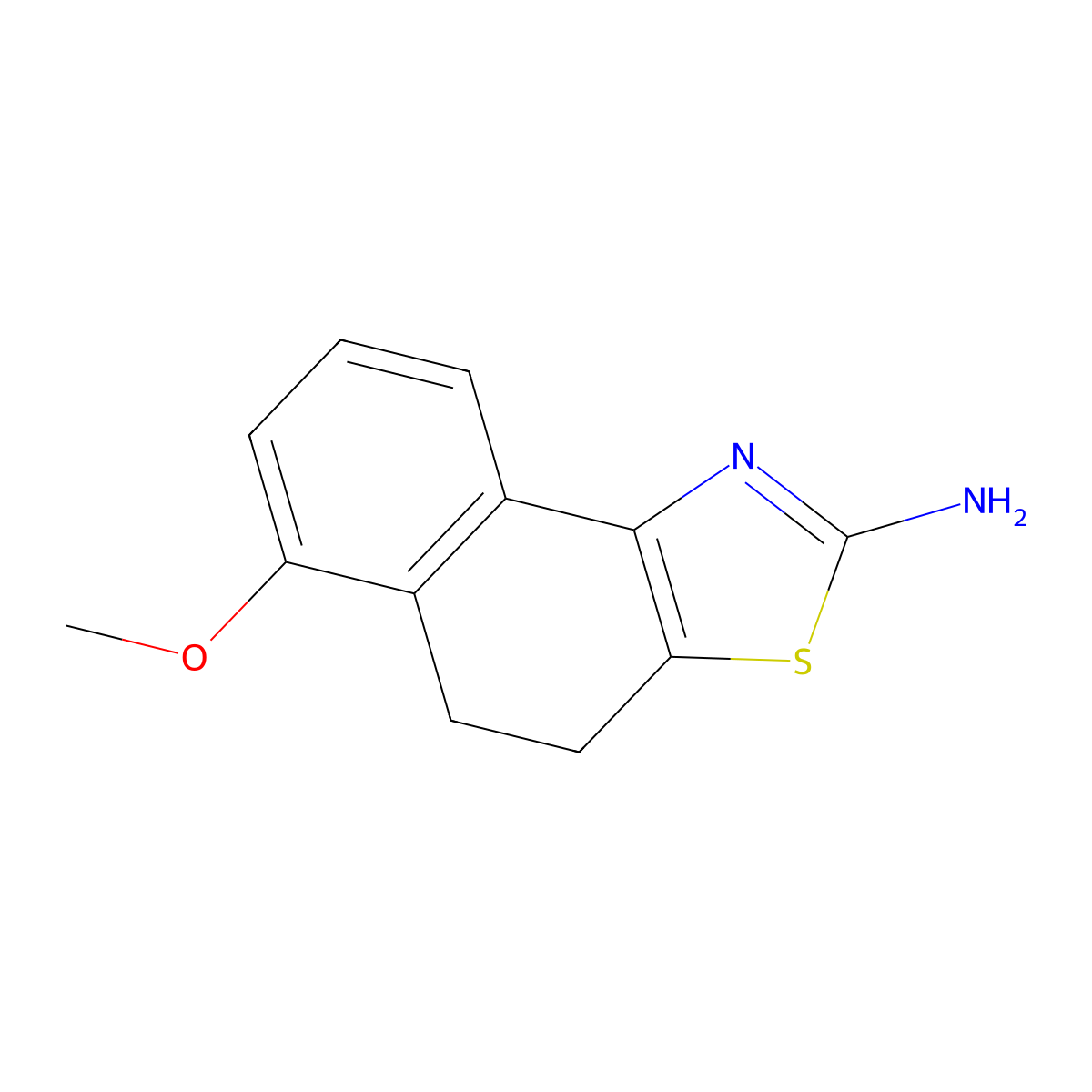 Naphtho[1,2-d]thiazol-2-amine, 4,5-dihydro-6-methoxy- molecular structure, CAS 489430-53-7