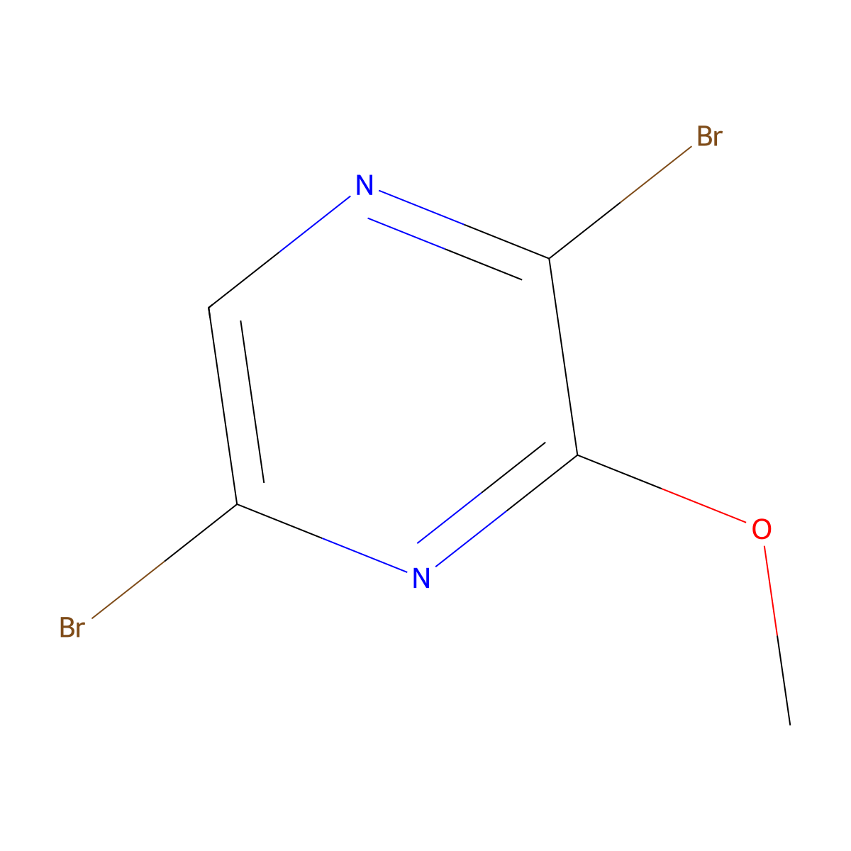 2,5-Dibromo-3-methoxypyrazine molecular structure, CAS 489431-66-5