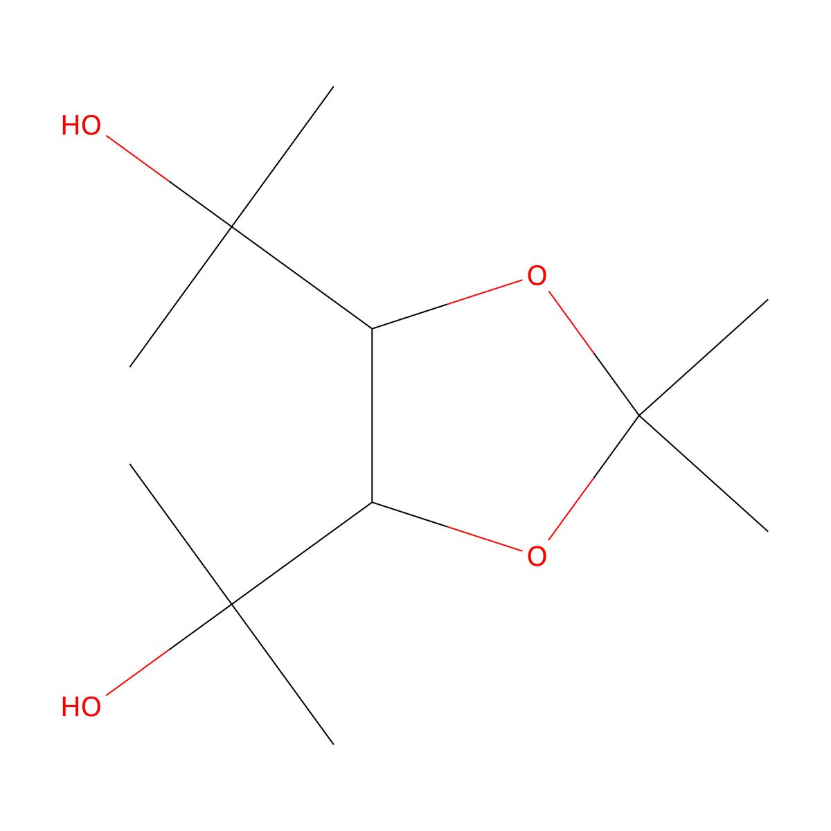 2-[5-(1-Hydroxy-1-methylethyl)-2,2-dimethyl-1,3-dioxolan-4-yl]-2-propanol molecular structure, CAS 489433-67-2
