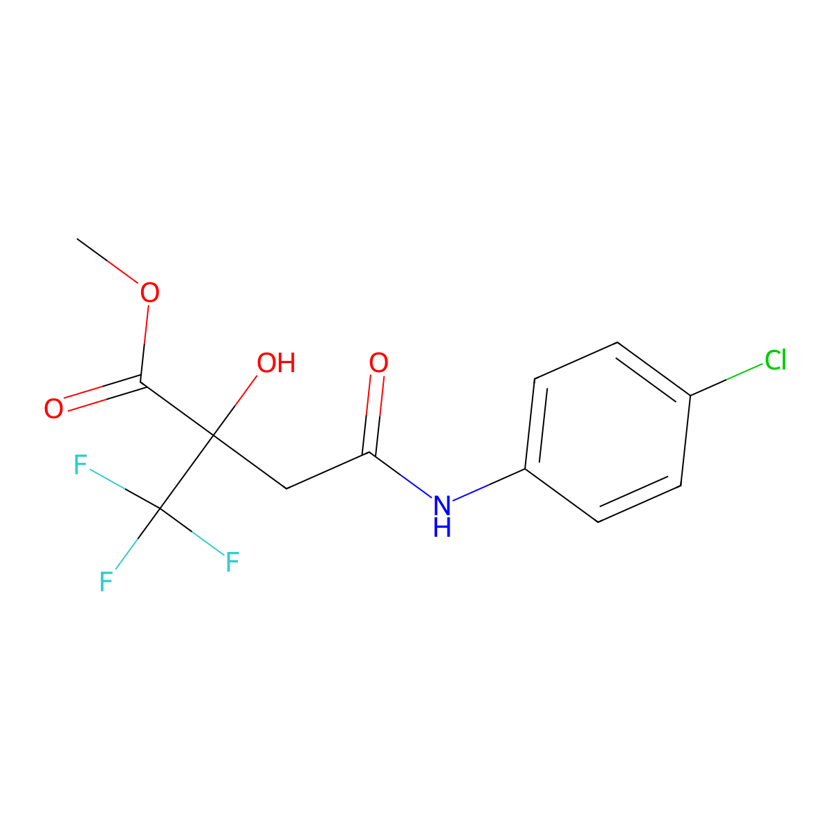 Methyl 4-(4-chloroanilino)-2-hydroxy-4-oxo-2-(trifluoromethyl)butanoate molecular structure, CAS 489434-40-4