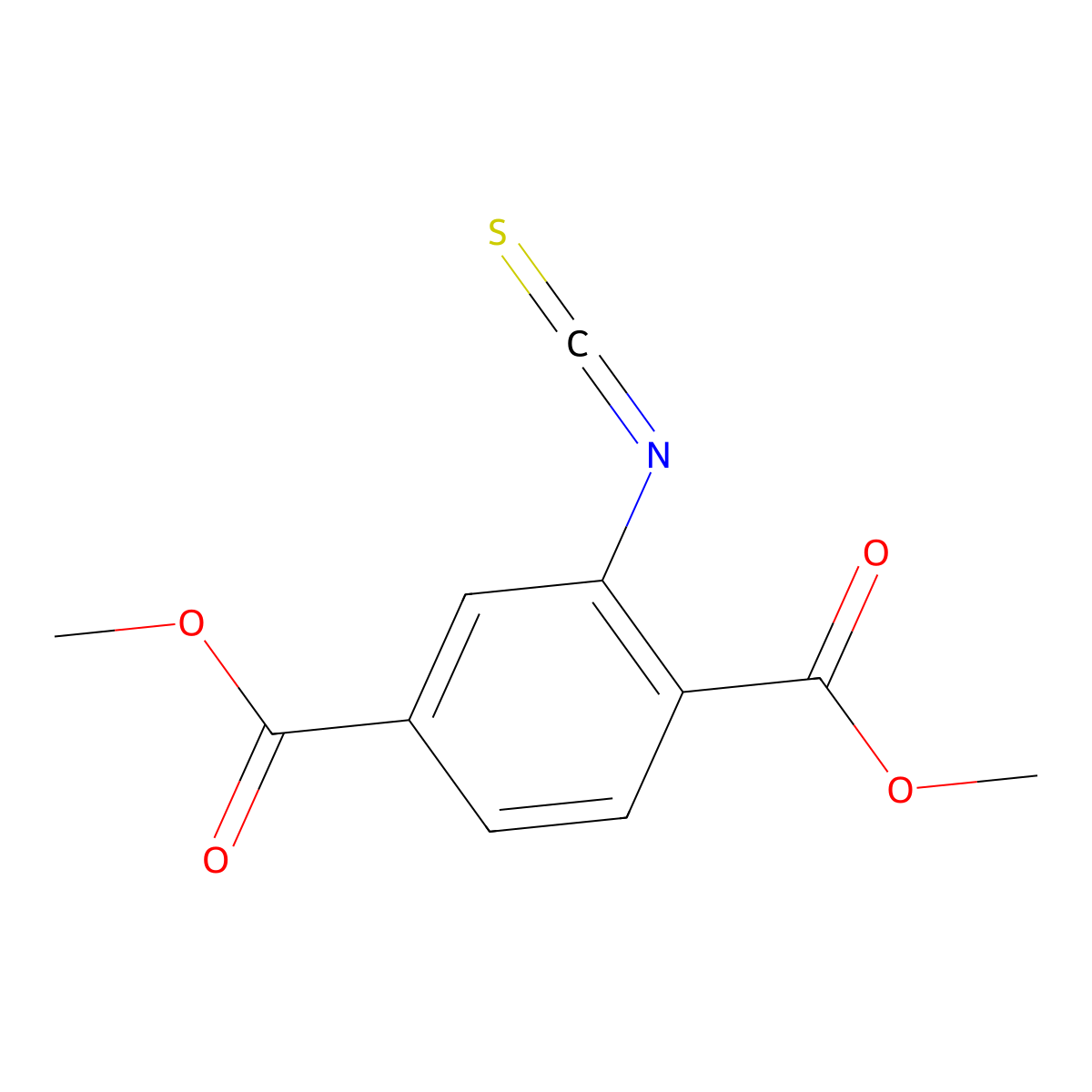1,4-Dimethyl 2-isothiocyanatobenzene-1,4-dicarboxylate molecular structure, CAS 489438-56-4