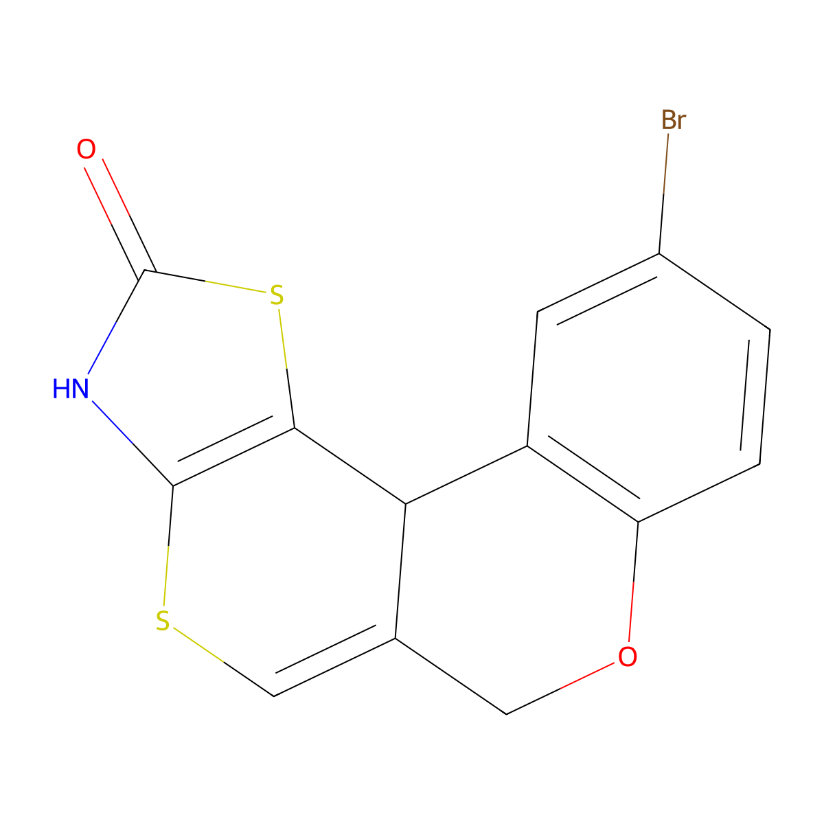 C13H8BrNO2S2 molecular structure, CAS 489440-68-8