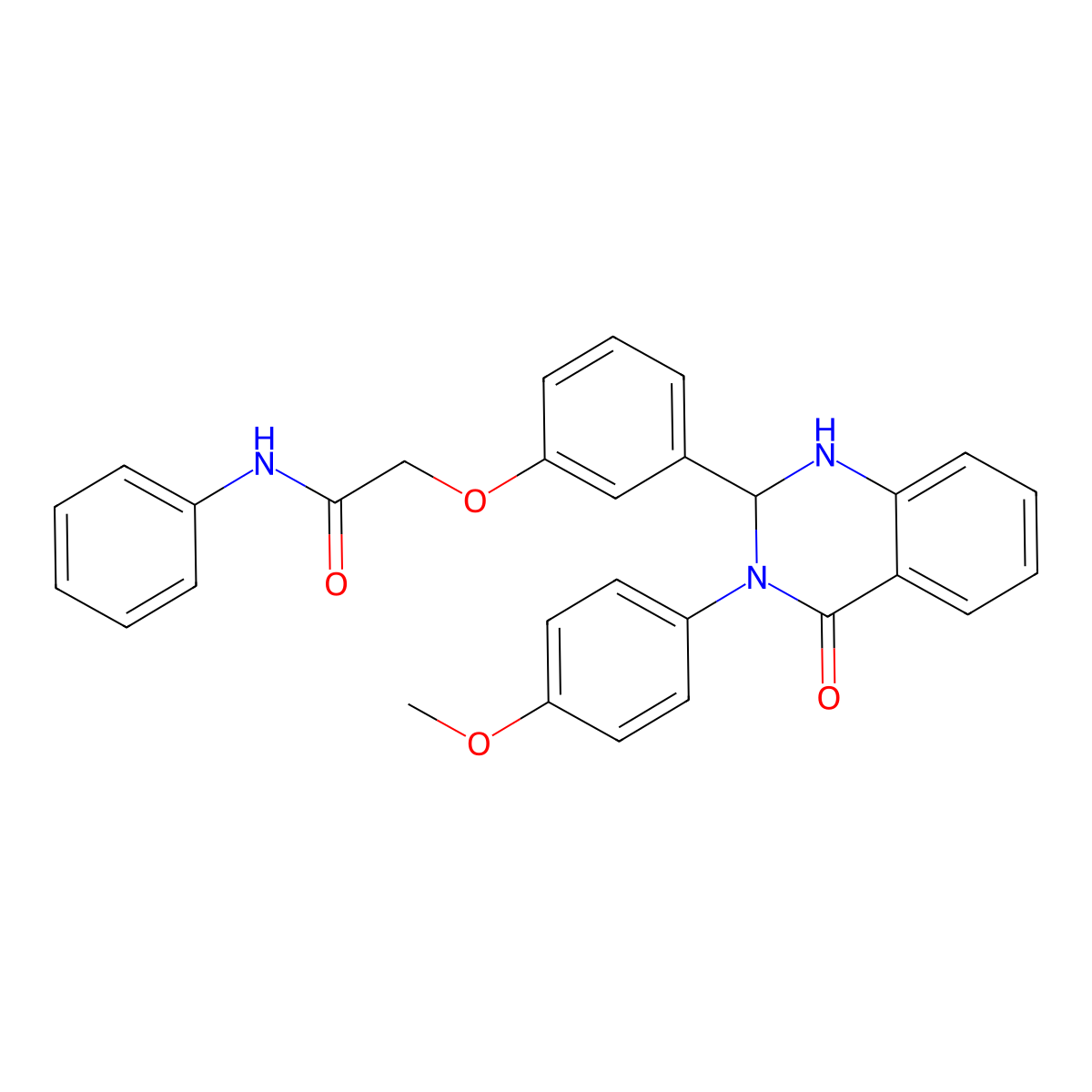 2-[3-[3-(4-methoxyphenyl)-4-oxo-1,2-dihydroquinazolin-2-yl]phenoxy]-N-phenylacetamide molecular structure, CAS 489440-90-6