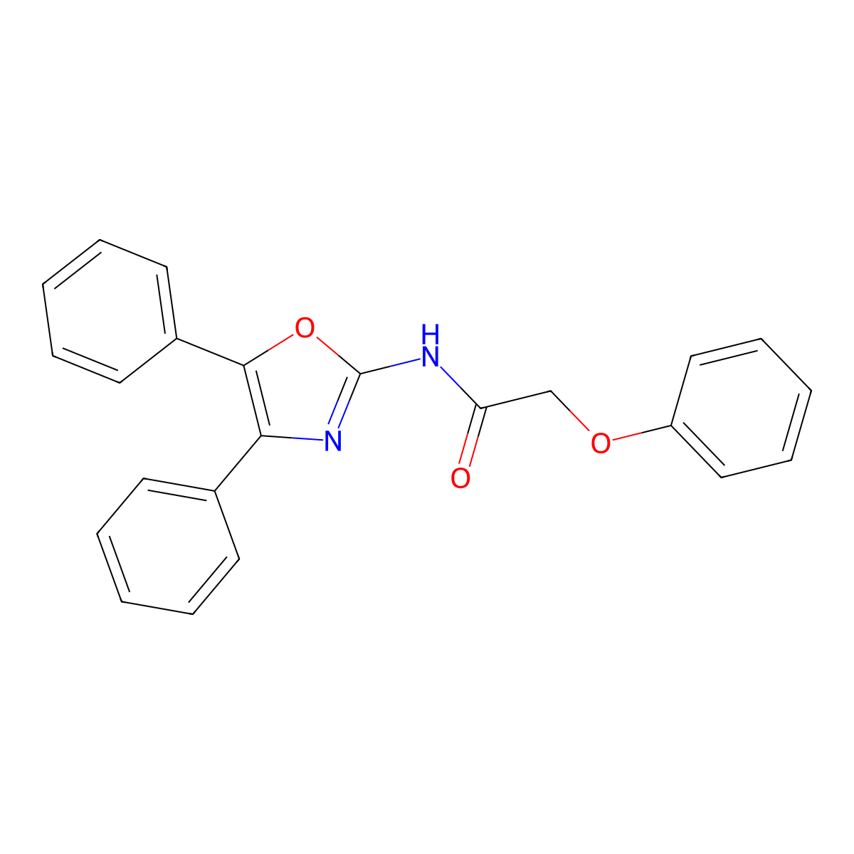 N-(4,5-diphenyl-1,3-oxazol-2-yl)-2-phenoxyacetamide molecular structure, CAS 489442-33-3