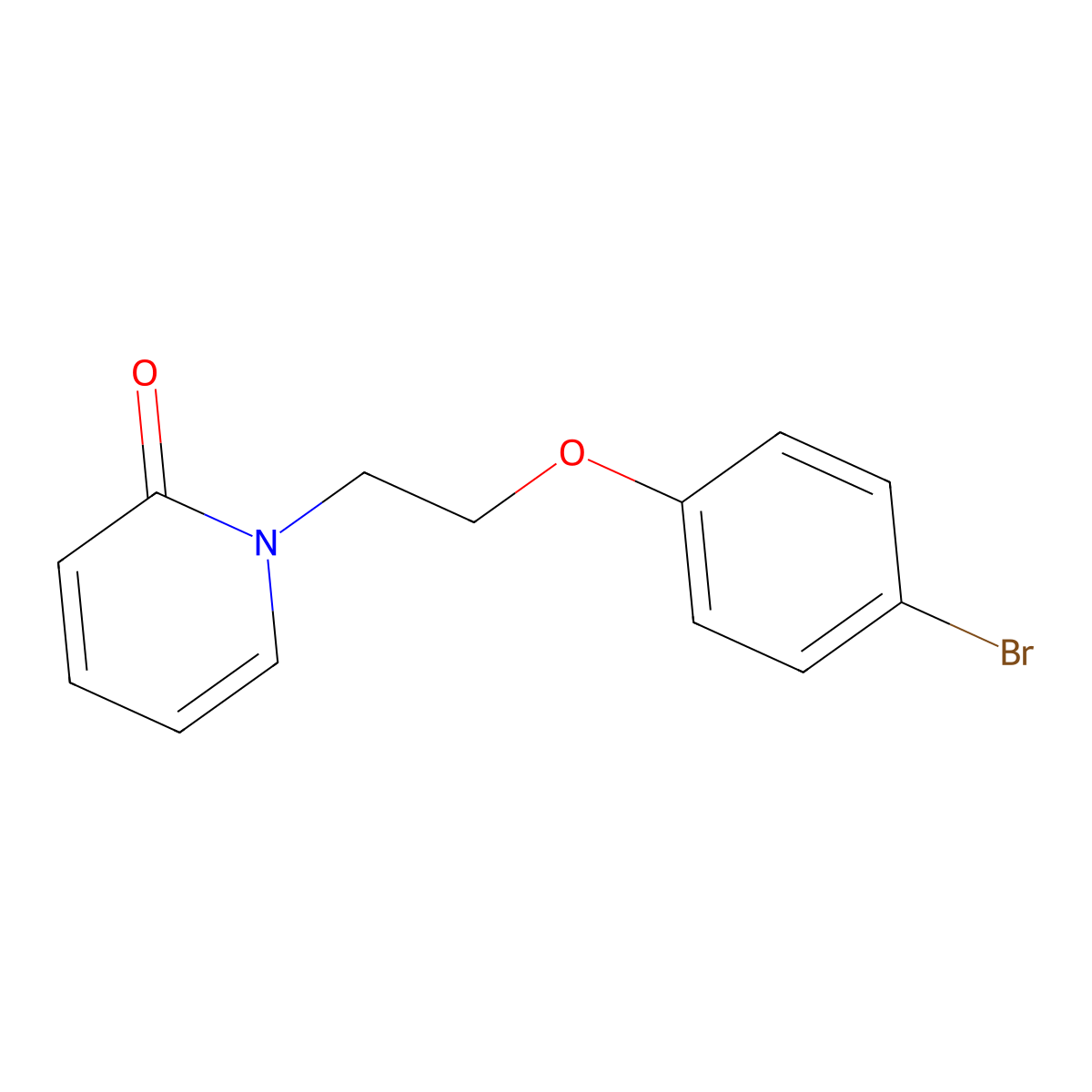 1-[2-(4-Bromophenoxy)ethyl]-1,2-dihydropyridin-2-one molecular structure, CAS 489443-66-5