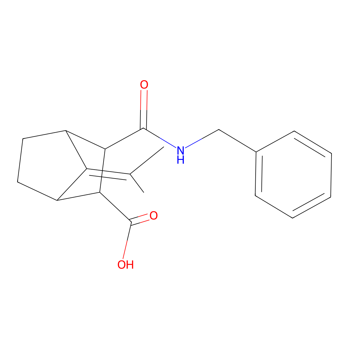 3-(Benzylcarbamoyl)-7-(propan-2-ylidene)bicyclo[2.2.1]heptane-2-carboxylic acid molecular structure, CAS 489449-99-2