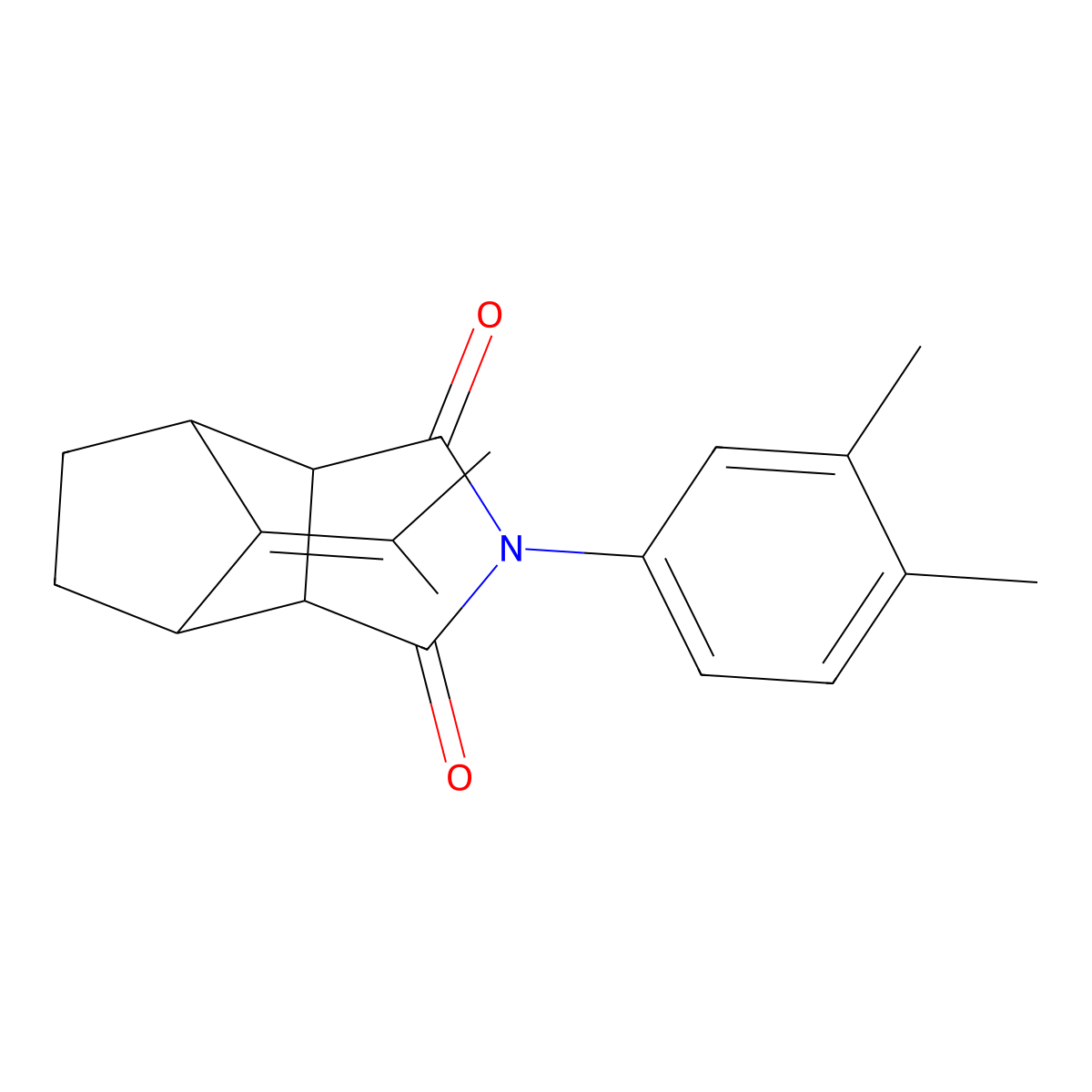 4-(3,4-Dimethylphenyl)-10-(1-methylethylidene)-4-azatricyclo[5.2.1.0~2,6~]decane-3,5-dione molecular structure, CAS 489452-19-9