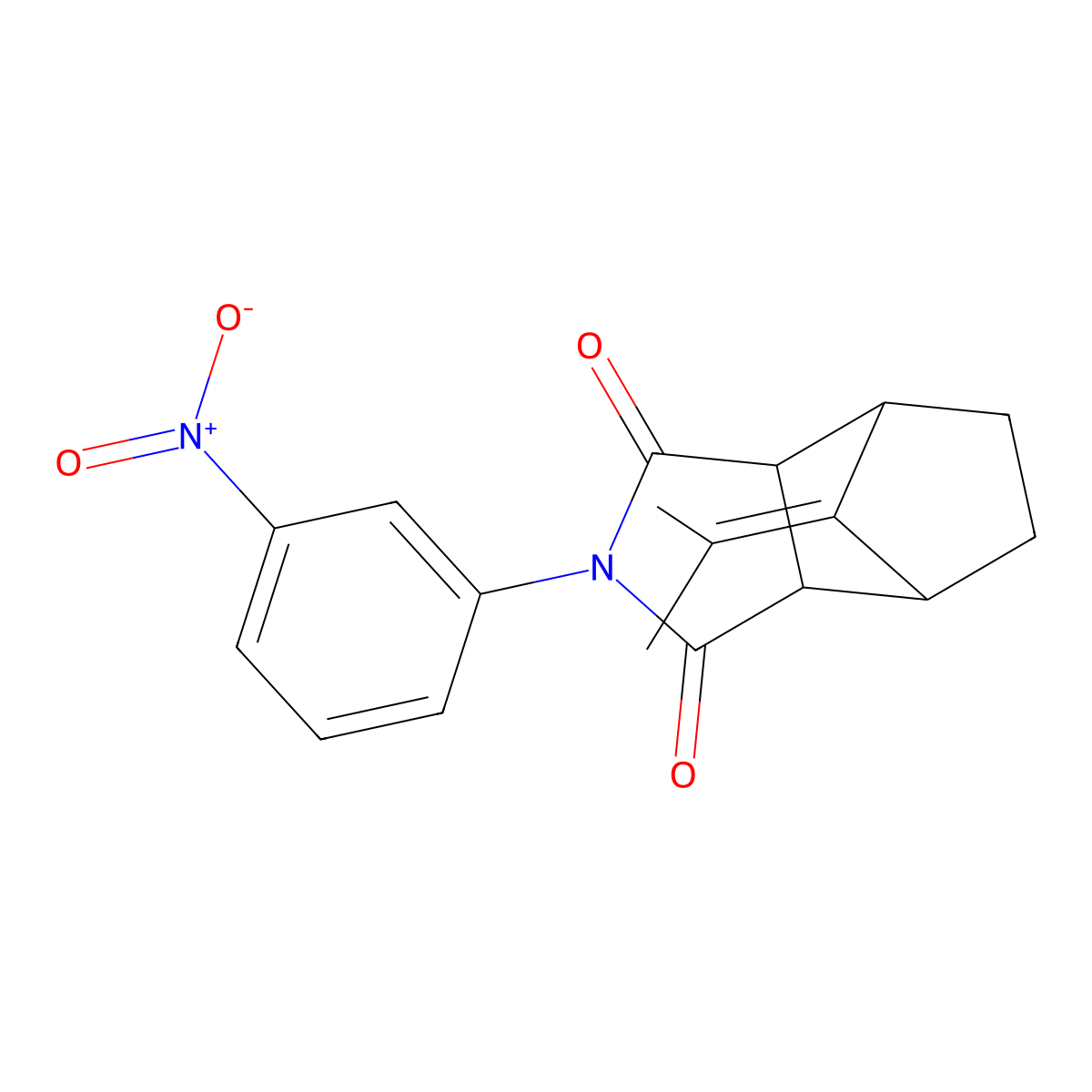 2-(3-nitrophenyl)-8-(propan-2-ylidene)hexahydro-1H-4,7-methanoisoindole-1,3(2H)-dione molecular structure, CAS 489452-23-5
