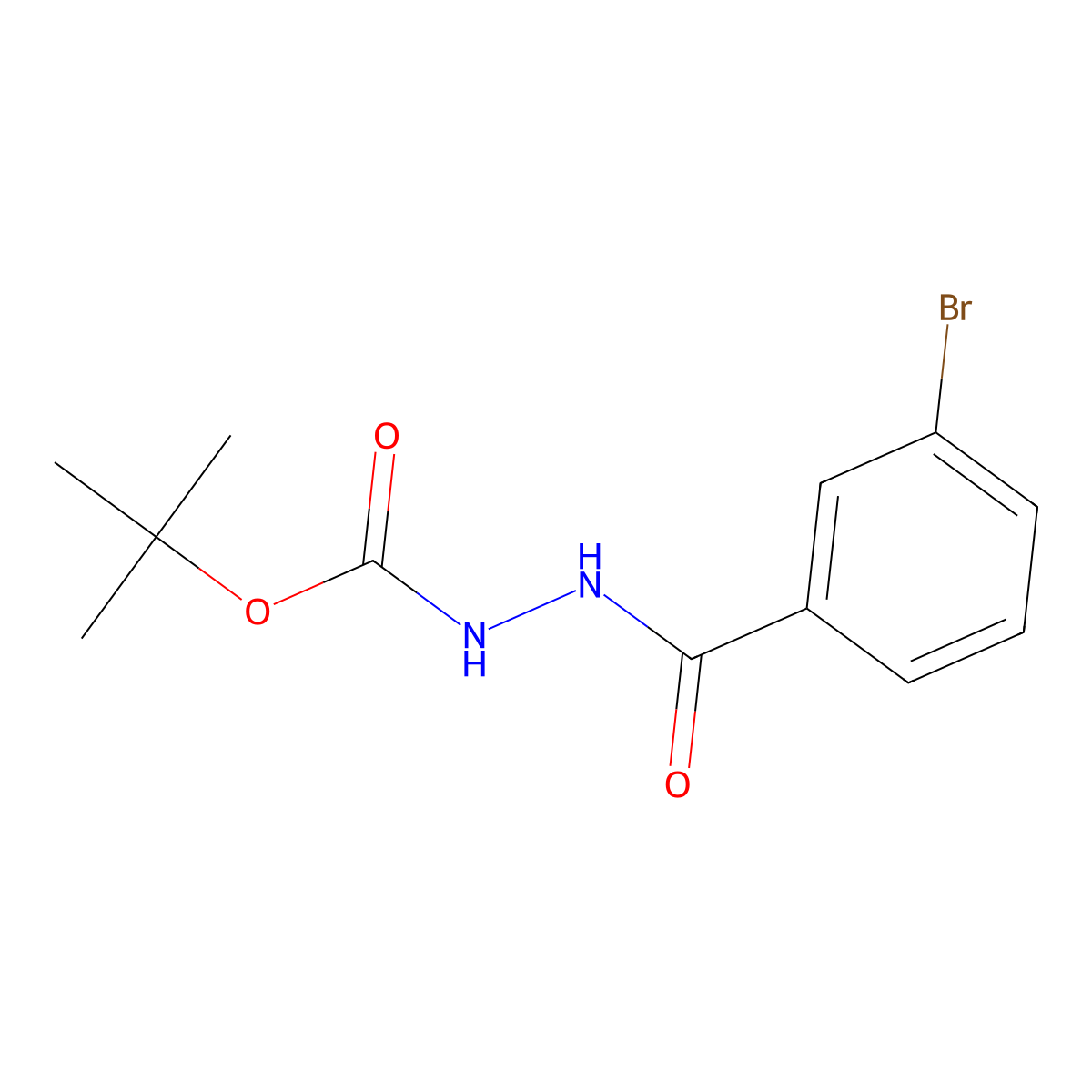 tert-butyl N-[(3-bromobenzoyl)amino]carbamate molecular structure, CAS 489455-69-8