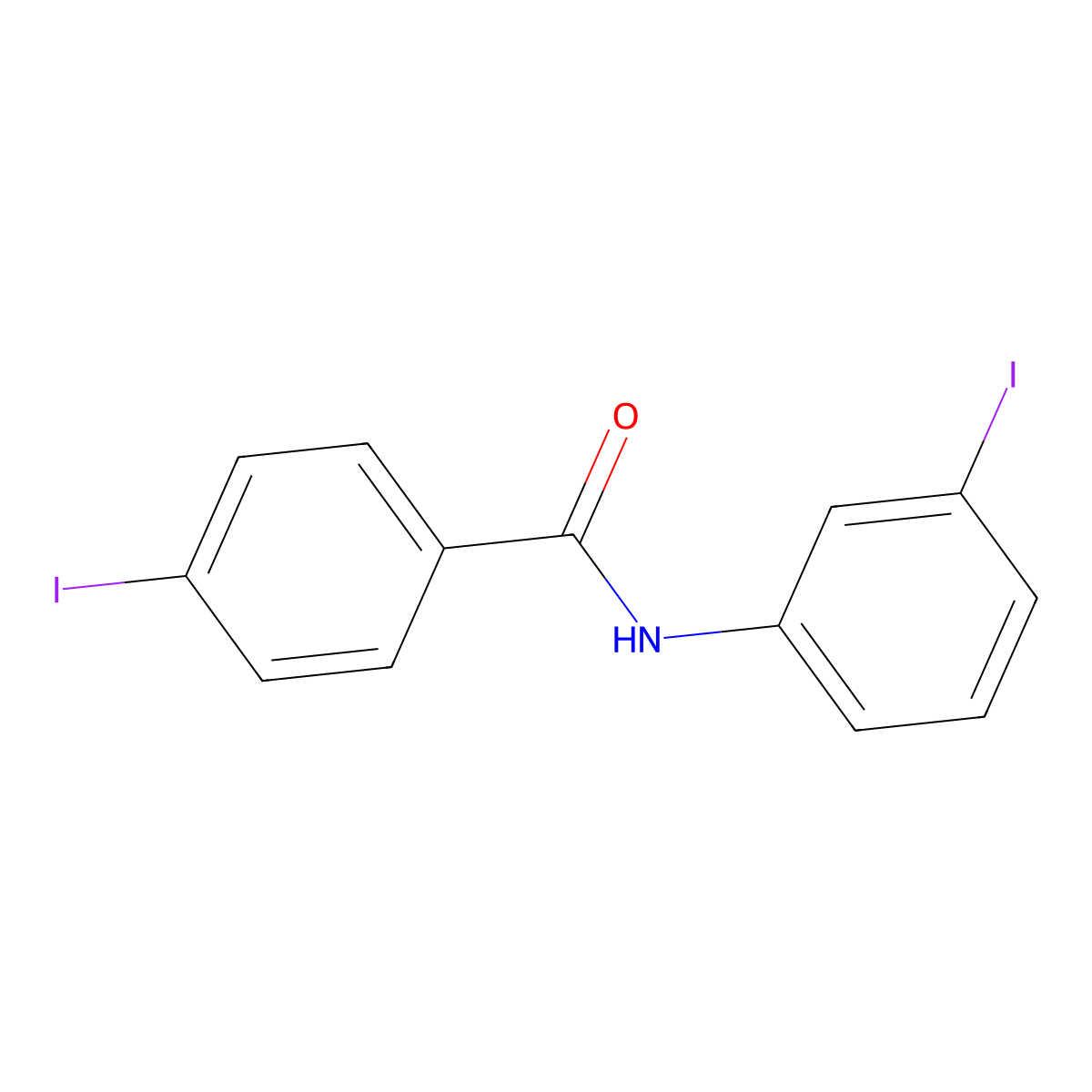 4-iodo-N-(3-iodophenyl)benzamide molecular structure, CAS 489455-71-2