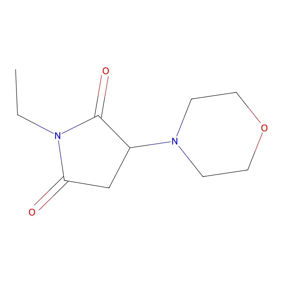 1-Ethyl-3-morpholinopyrrolidine-2,5-dione molecular structure, CAS 489456-65-7