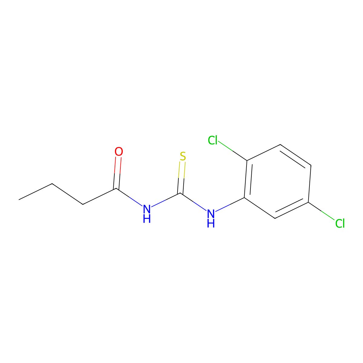 N-butyryl-N'-(2,5-dichlorophenyl)thiourea molecular structure, CAS 489457-34-3