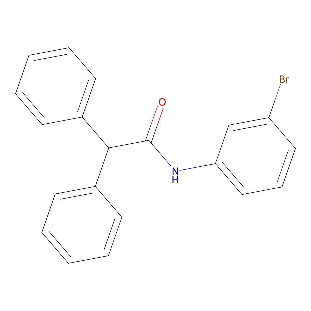 N-(3-bromophenyl)-2,2-diphenylacetamide molecular structure, CAS 489462-14-8