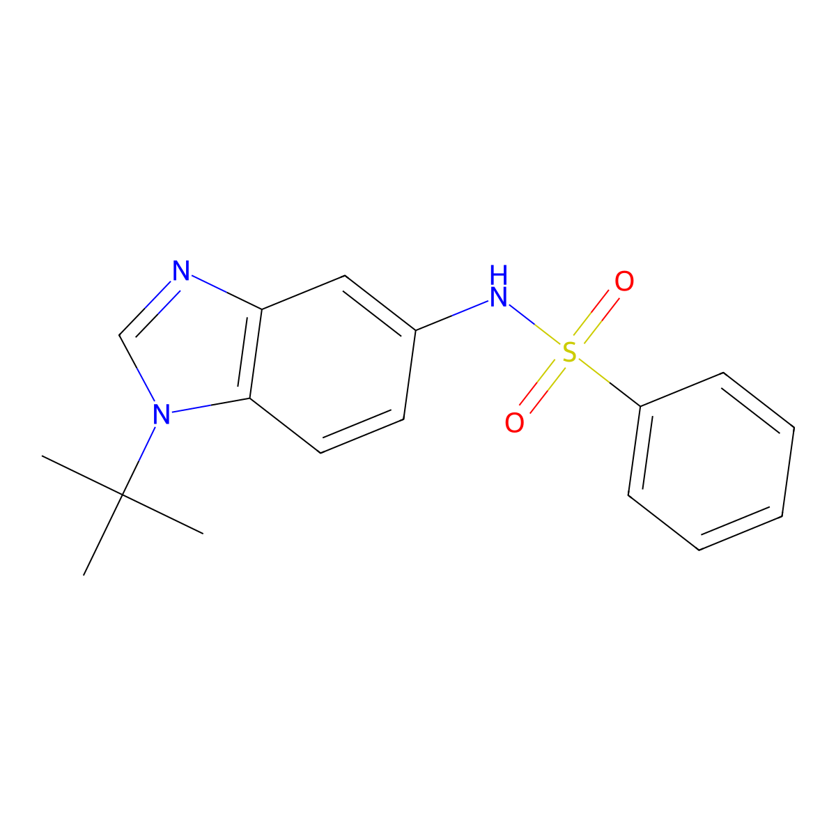 N-(1-tert-butylbenzimidazol-5-yl)benzenesulfonamide molecular structure, CAS 489462-62-6
