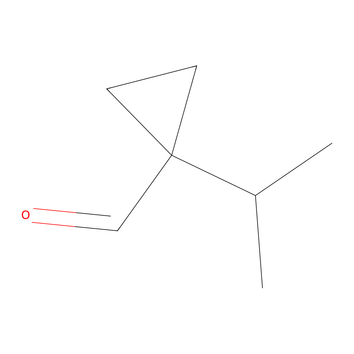 1-(Propan-2-yl)cyclopropane-1-carbaldehyde molecular structure, CAS 489468-09-9
